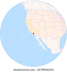 Location Map of Paramount (California) in the United States