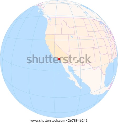 Location Map of Paramount (California) in the United States