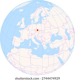 Location Map of Pardubice Airport (Pardubice, Pardubicky, Czech Republic). IATA-code: PED. No labels at all.
