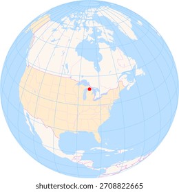Location Map of Pellston Regional - Emmet County Airport (Pellston, Michigan, United States). IATA-code: PLN. No labels at all.
