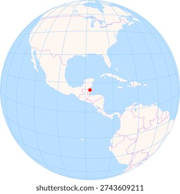 Location Map of Philip S. W. Goldson Int. Airport (Belize City, Belize, Belize). IATA-code: BZE. No labels at all.