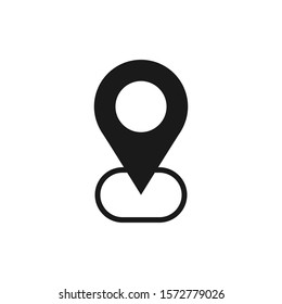 Location, map pin, gps icon. Location marker on map illustration for modern mobile and web UI design.