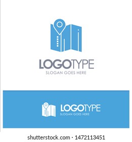 Location, Map, Pin, Hotel Blue Logo vector