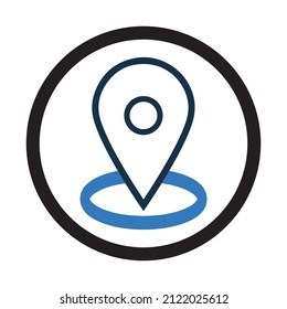 Location map or pin map icon
