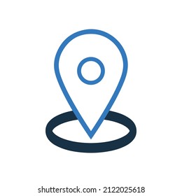 Location map or pin map icon