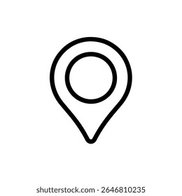 Location map pin icon line pin marker isolated on transparent background vector illustration