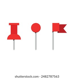 Location and Map Pin Icon Set Vector Design.