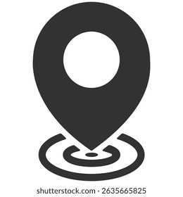 Location Map Pin Icon Set Isolated on Transparent. Flat and Outline GPS Marker Collection, Map Position Pointer Symbol, Black Editable Vector 