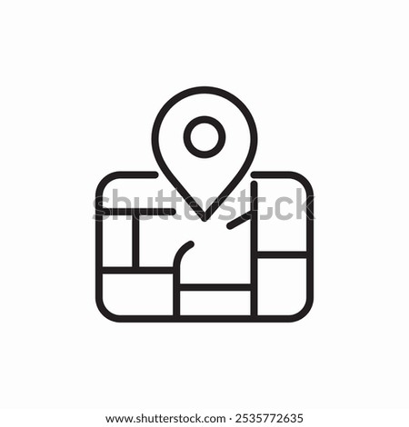 location map pin icon sign vector