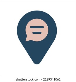 Location and Map Pin Icon stock illustration. The icon is associated with the pointing symbol
