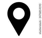 Location or map pin icon symbol. vector illustration