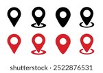 Location or map pin icon symbol set. Location pointer. Map pin Vector illustration