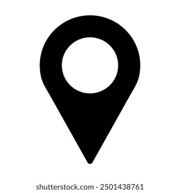 Location or map pin icon symbol. Vector illustration.	