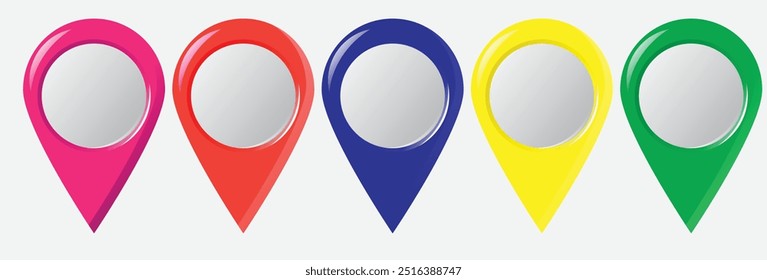 Location or map pin icon symbol. vector illustration