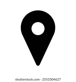Locación o símbolo de pin de mapa. Ilustración vectorial.