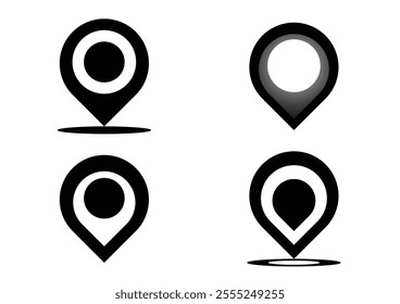 Location or map pin icon symbol. vector illustration