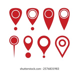 Location or map pin icon symbol set. Location pointer. Map pin Vector illustration