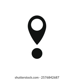 Location or map pin icon symbol. Location pointer. Map pin Vector illustration.