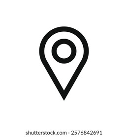 Location or map pin icon symbol. Location pointer. Map pin Vector illustration.