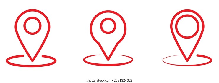 Location or map pin icon symbol set. Location pointer. Map pin Vector illustration