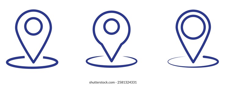 Location or map pin icon symbol set. Location pointer. Map pin Vector illustration