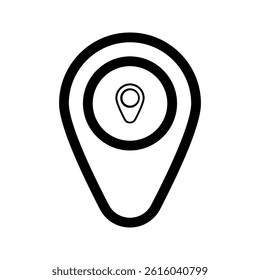 Location or map pin icon symbol. vector illustration