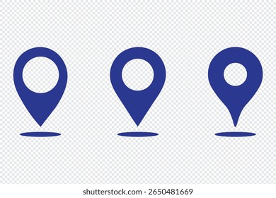 Location or map pin icon symbol. Set Of Address place icon symbol. Location icon collection. Vector Illustration.
