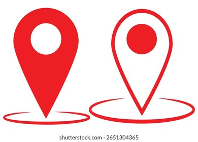 Location or map pin icon symbol set. Location pointer. Map pin Vector illustrationEPS10