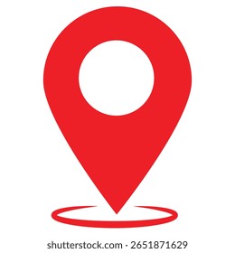 Locación o símbolo de mapa pin. Ilustración vectorial EPS10