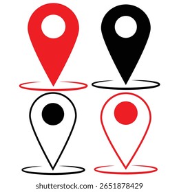 Location or map pin icon symbol. vector illustration eps10