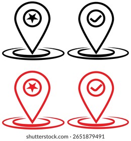 Location or map pin icon symbol. vector illustration eps10