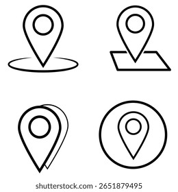 Location or map pin icon symbol. vector illustration eps10