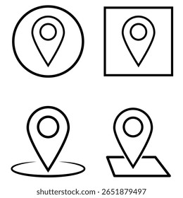 Location or map pin icon symbol. vector illustration eps10