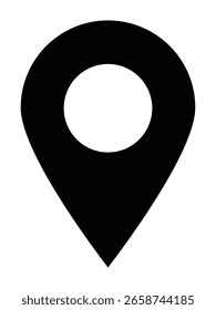 Symbolsymbol für Position oder Zuordnung. Vektorgrafik. Standortsymbol. EPS-10.