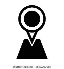 Símbolo de ícone de pin de localização ou de mapa.  Ponteiro de localização. ícone da marca gps de localização geográfica. Marcar local, ícone de pin de local, símbolo de posição. EPS 10