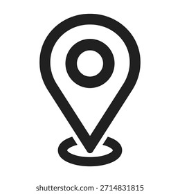 Location or map pin icon symbol. vector illustration