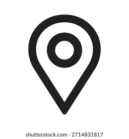 Localização ou símbolo de ícone de pino do mapa. ilustração de vetor