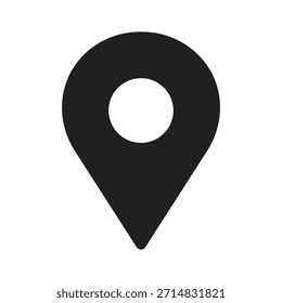 Locación o símbolo de pin de mapa. Ilustración vectorial