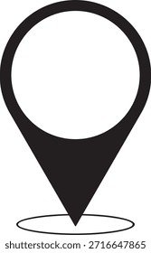 Locación o símbolo de pin de mapa. Ilustración vectorial. Símbolo de Locación. Símbolo de ubicación GPS. Estilo de diseño plano. Marcadores de mapas modernos. Iconos de marca de Locación. Ilustración de marcador de mapa. Símbolo de destino.