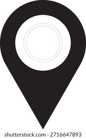 Symbolsymbol für Position oder Zuordnung. Vektorgrafik. Standortsymbol. GPS-Standortsymbol. Flacher Designstil. Moderne Kartenmarkierungen. Ortsmarkensymbole. Abbildung der Kartenmarkierung. Zielsymbol.