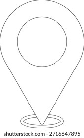 Símbolo de ícone de pin de localização ou de mapa. Ilustração vetorial. Símbolo de localização. Símbolo de localização GPS. Estilo de design plano. Marcadores de mapa modernos. Ícones da marca de localização. Ilustração do marcador do mapa. Símbolo de Destino.