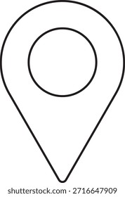 Símbolo de ícone de pin de localização ou de mapa. Ilustração vetorial. Símbolo de localização. Símbolo de localização GPS. Estilo de design plano. Marcadores de mapa modernos. Ícones da marca de localização. Ilustração do marcador do mapa. Símbolo de Destino.