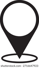 Symbolsymbol für Position oder Zuordnung. Vektorgrafik. Standortsymbol. GPS-Standortsymbol. Flacher Designstil. Moderne Kartenmarkierungen. Ortsmarkensymbole. Abbildung der Kartenmarkierung. Zielsymbol.
