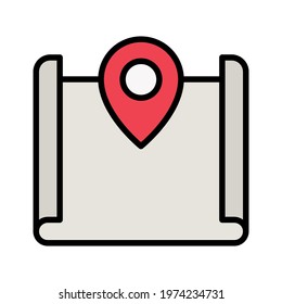Location, map, pin icon vector image. Can also be used for Navigation. Suitable for use on web apps, mobile apps and print media.