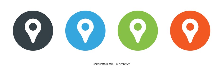 Location map pin icon. Vector illustration