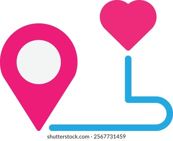 Location Map Pin Icon Vector Flat Illustration