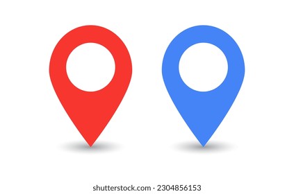 Location Map Pin Icons Isolated Vector Illustration