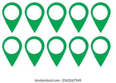 Location Map Pin Icons Isolated Vector Illustration