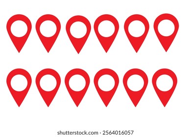 Location Map Pin Icons Isolated Vector Illustration