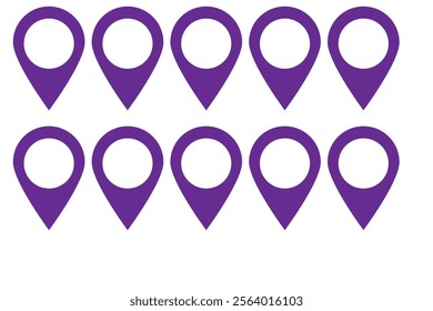 Location Map Pin Icons Isolated Vector Illustration